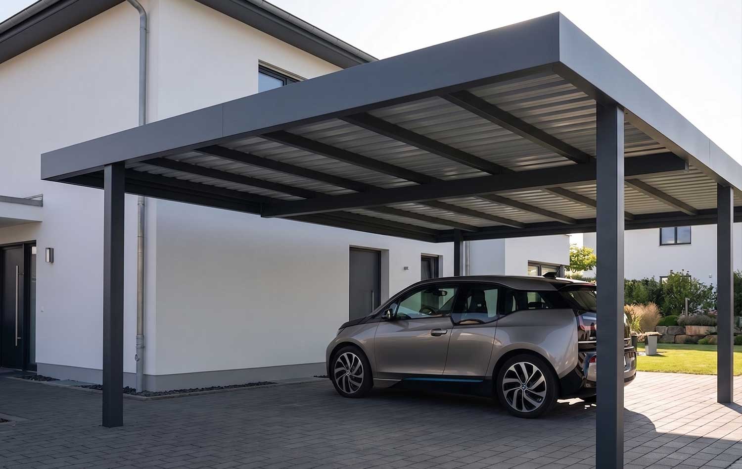 Flachdach-Carport C600