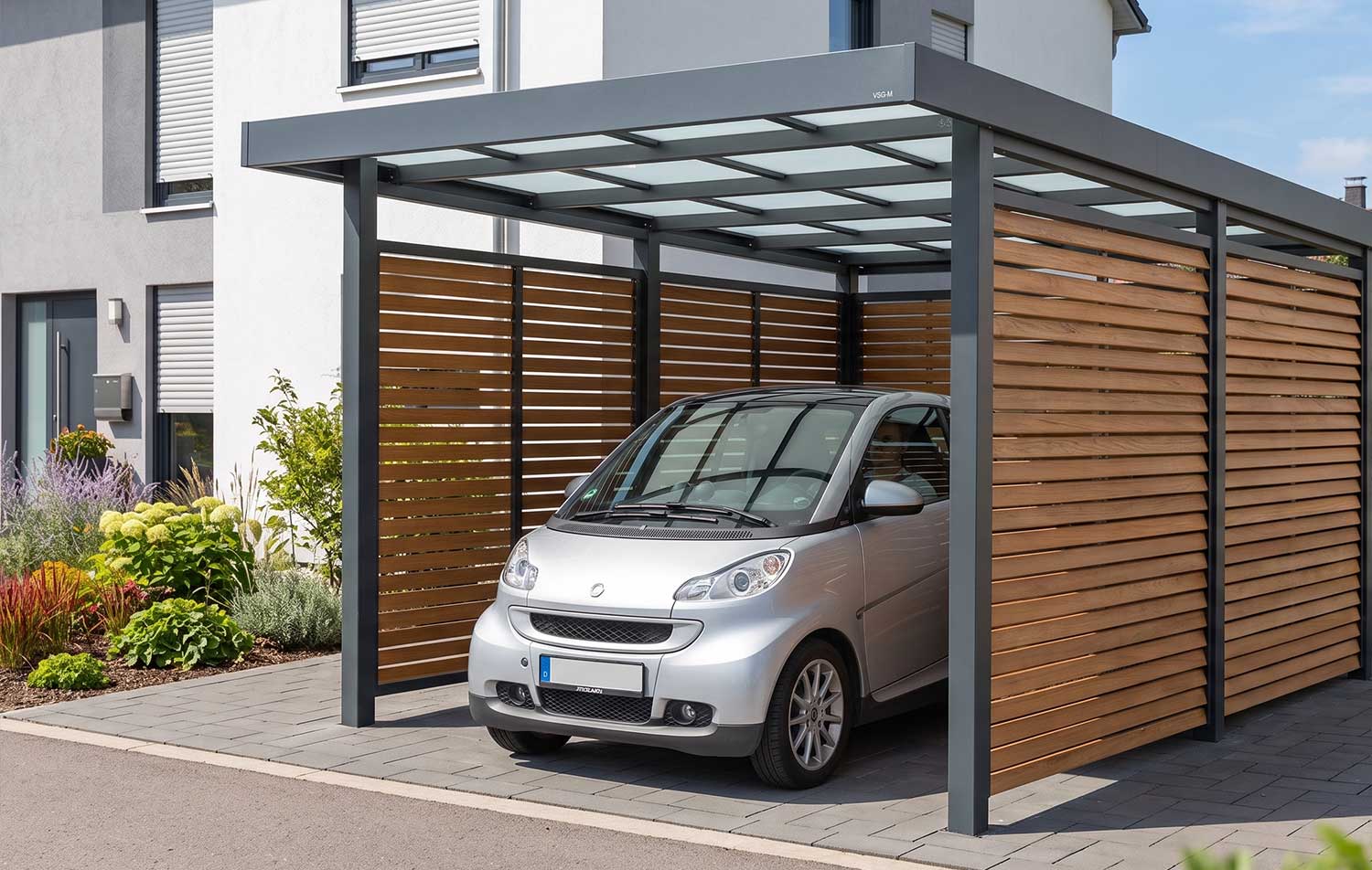 Pultdach-Carport S350
