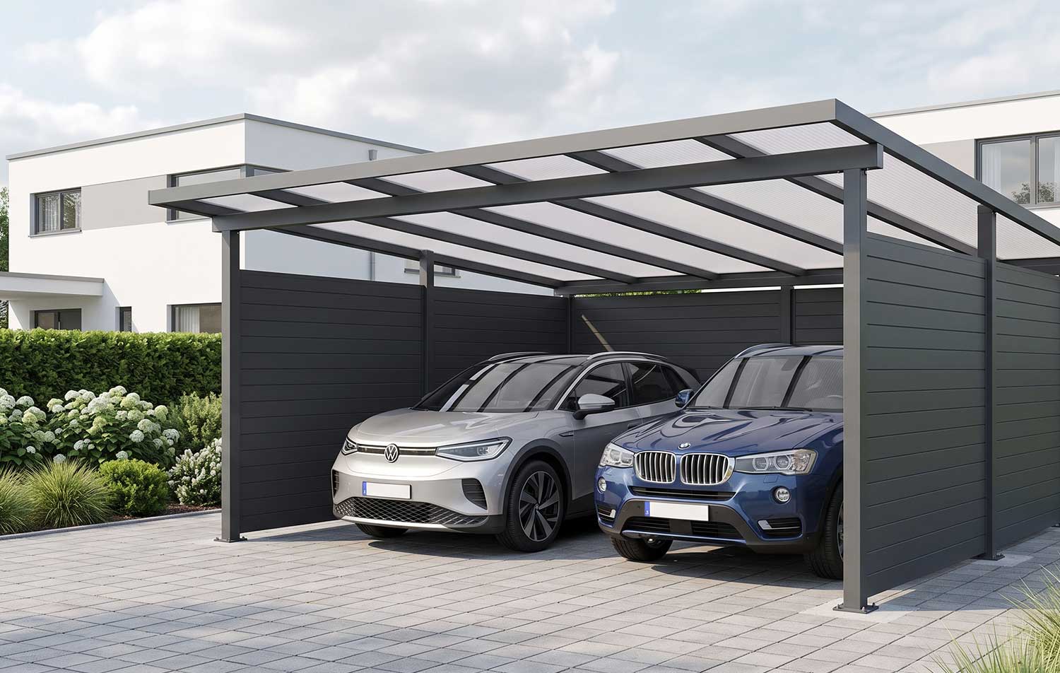 Pultdach-Carport S400